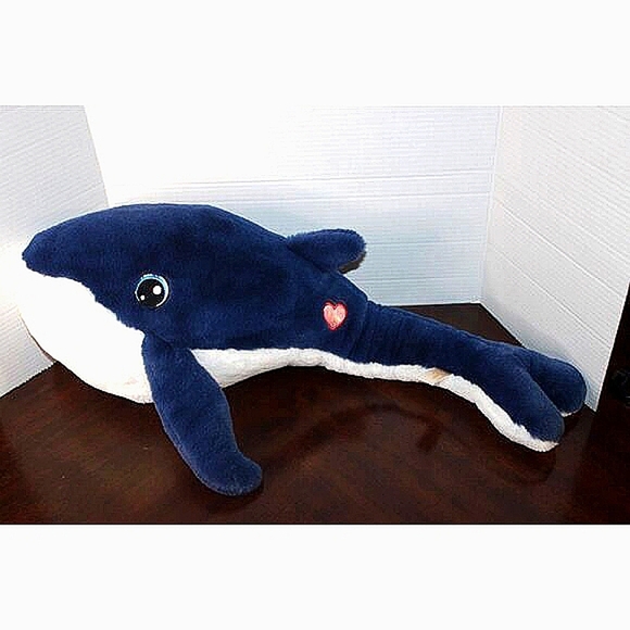 Plush Blue Whale Stuffed Animal – Large Ocean Theme Toy - Picture 1 of 7